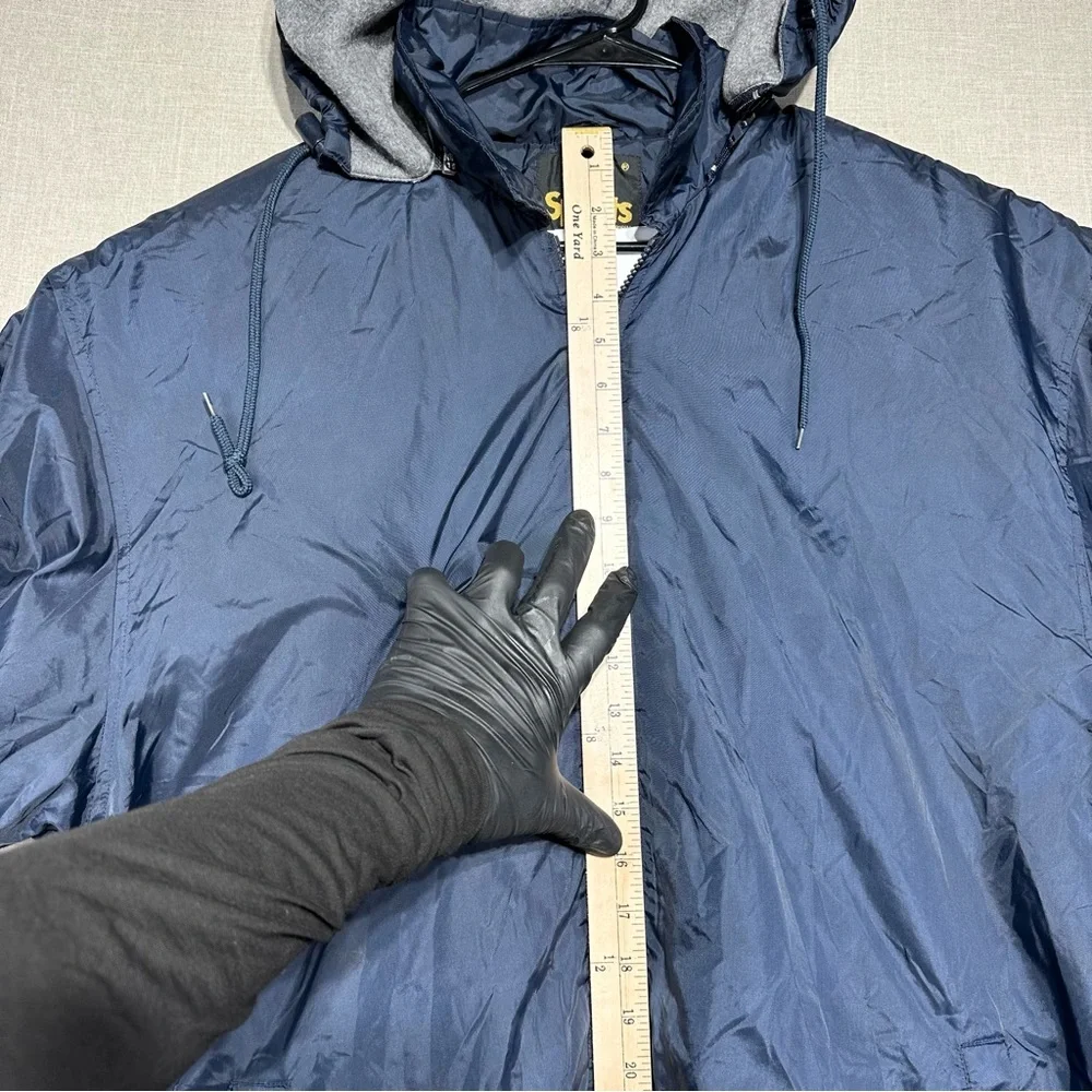 Vintage USA Pro Sports Nylon Jacket Men’s L Blue Full Zip